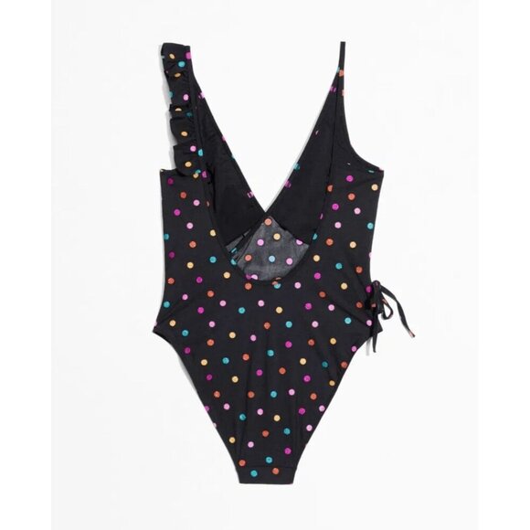 And Other Stories wrap swimsuit sz 10 women polka dot - Picture 3 of 13